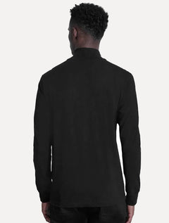 Blusa Aramis Masculina Manga Longa Regular Gola Alta Preta