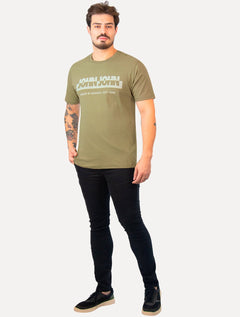 Camiseta John John Masculina Regular New Divided Verde Oliva