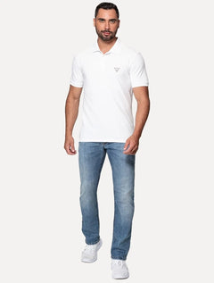 Polo Guess Masculina Piquet Branca