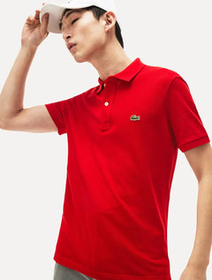Polo Lacoste Masculina Slim Fit Petit Piquet Vermelha