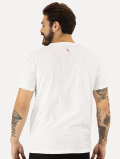 Camiseta Reserva Masculina Lisa Back Woodpecker Branca