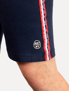 Bermuda Aeropostale Masculina Moletom Side Sash Colors A87/NY Azul Marinho