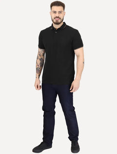Polo Aramis Masculina Regular Piquet 4 Frisos Brown Preta