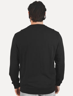 Moletom Tommy Hilfiger Masculino Crewneck Essential Terry Preto