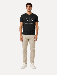 Camiseta Armani Exchange Masculina Slim Fit Big Logo Preta