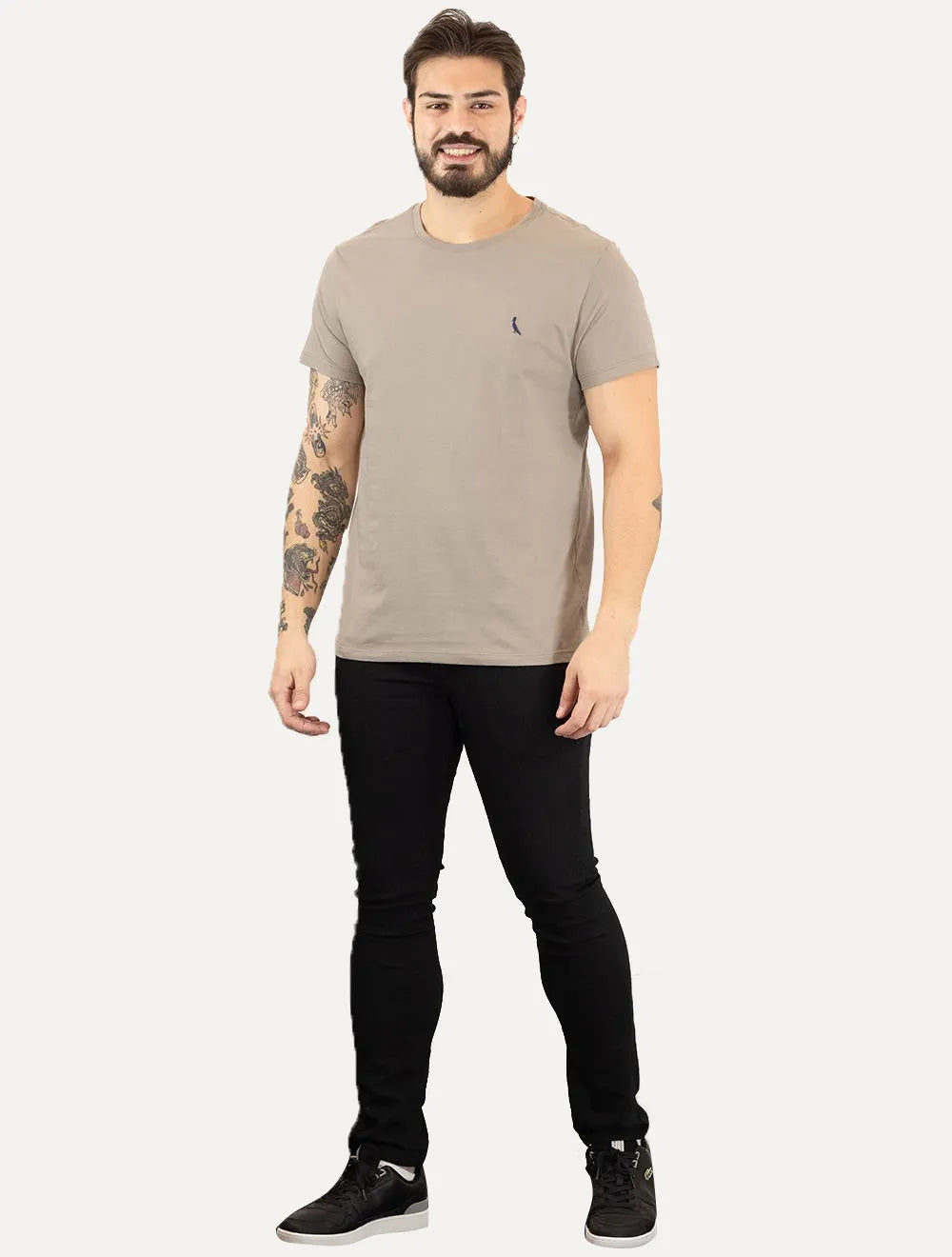 Camiseta Reserva Masculina Basic Navy Woodpecker Cinza