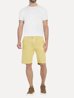 Bermuda Aramis Masculina Chino Color Basica Amarelo Claro