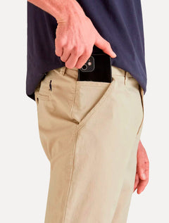 Calça Reserva Masculina de Sarja Casual Iron Areia