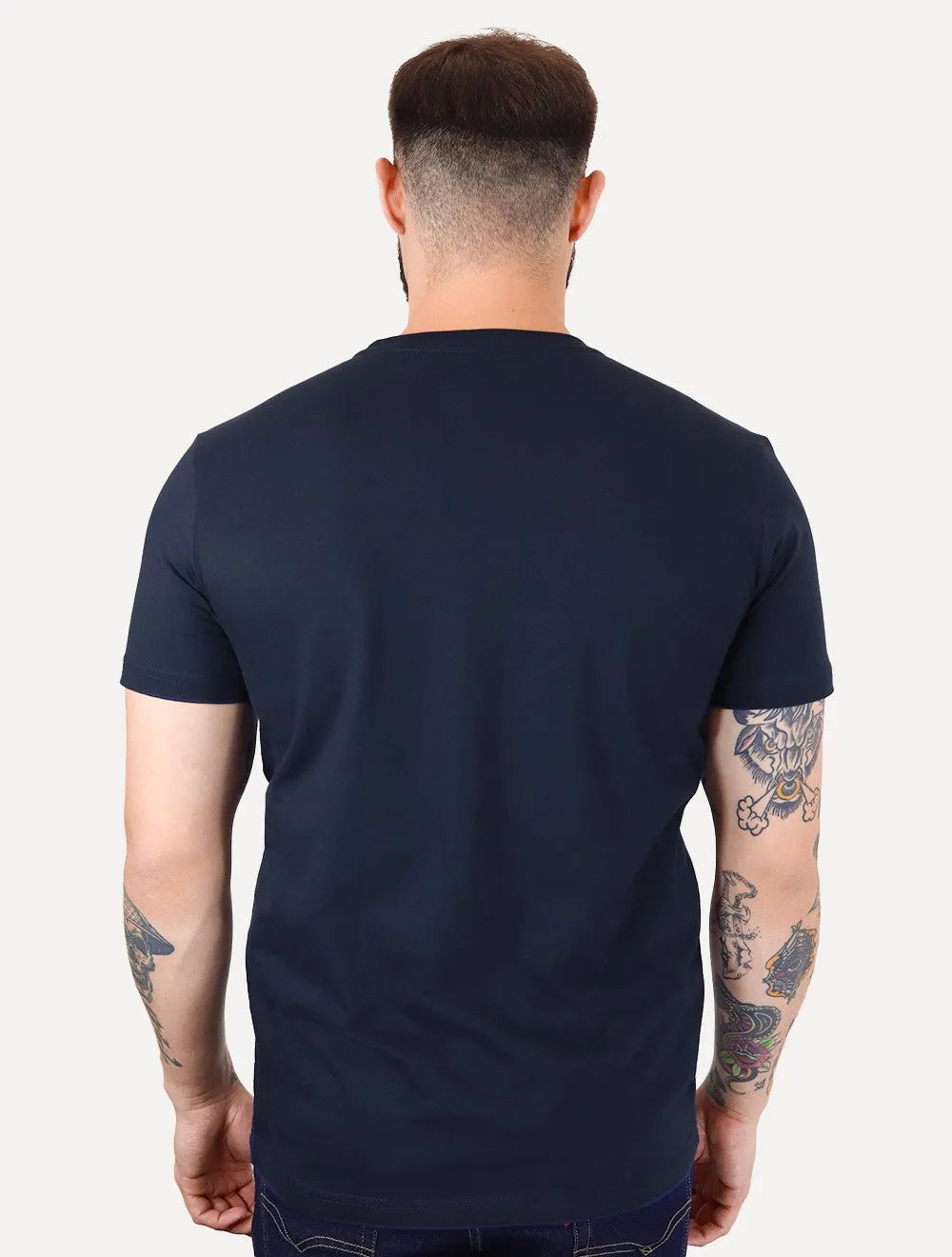 Camiseta Tommy Hilfiger Masculina Inverse Climate Tee Logo Azul Marinho