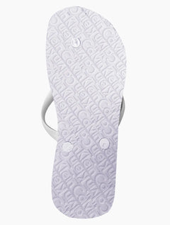 Chinelo Calvin Klein Swimwear Silk Basic Logo Branco