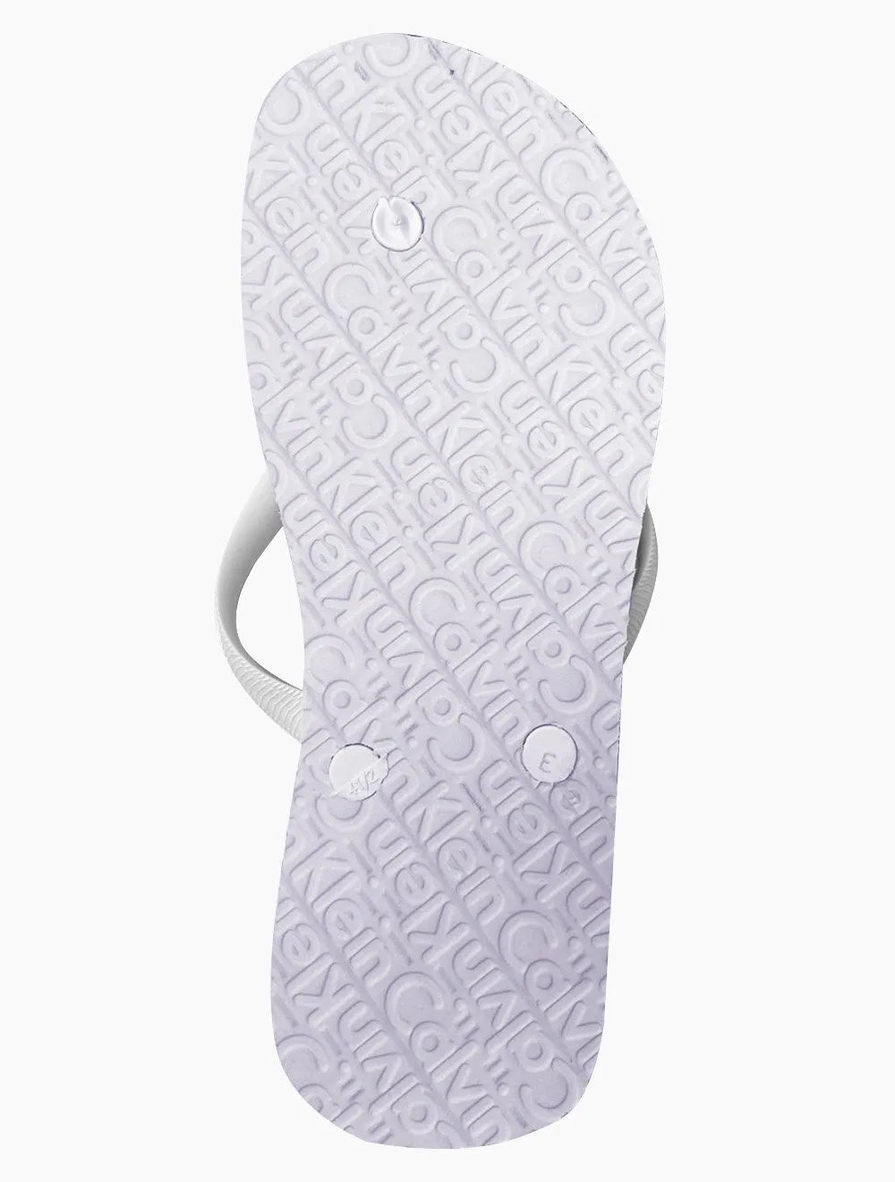 Chinelo Calvin Klein Swimwear Silk Basic Logo Branco