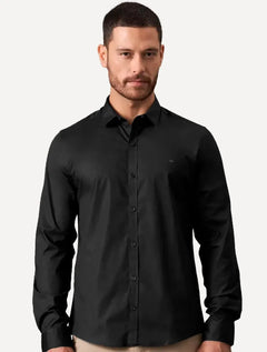 Camisa Calvin Klein Jeans Slim Fit New CKJ Logo Preta