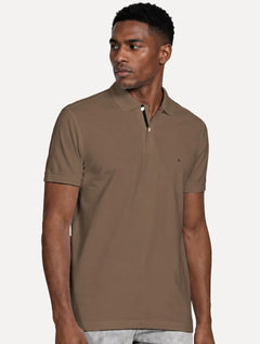 Polo Aramis Masculina Piquet Inner Detail Dark Logo Marrom