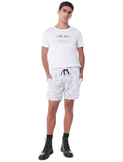 Short John John D'Água Masculino Midi Mike Stripes Branco