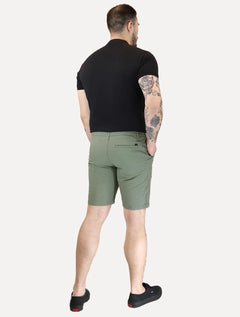 Bermuda Aramis Masculina Chino Cotton Sarja Cadarço Verde Mescla