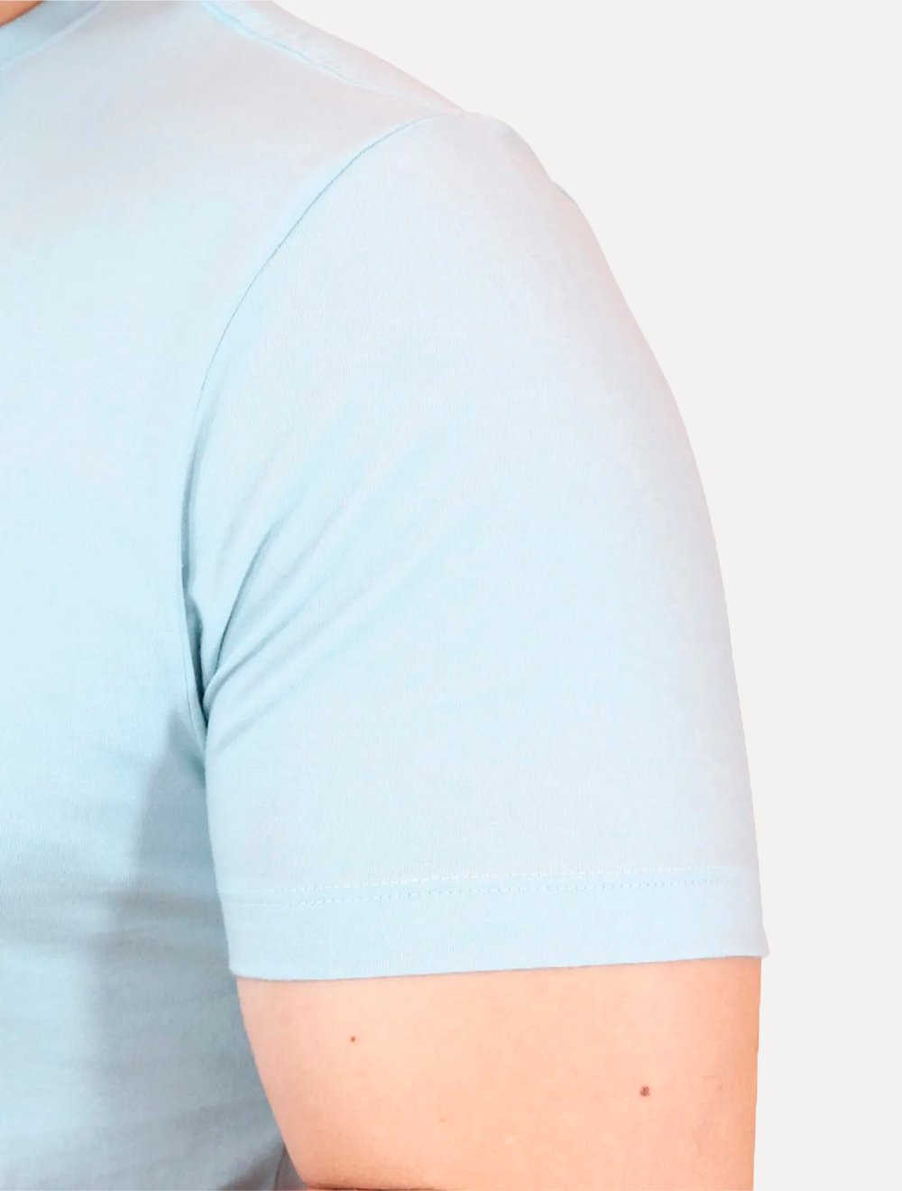 Camiseta Aramis Masculina Basic Lisa Mono Icon Azul Claro