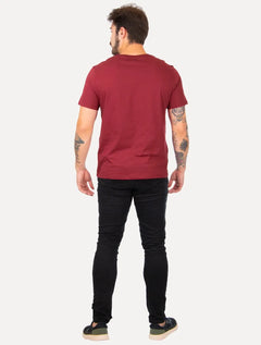 Camiseta Dudalina Masculina Essentials Green Icon Vermelho Escuro