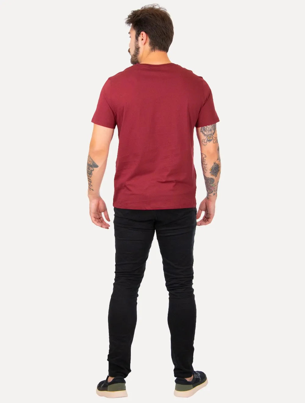 Camiseta Dudalina Masculina Essentials Green Icon Vermelho Escuro