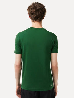 Camiseta Lacoste Masculina Jersey Sport 3D White Logo Verde