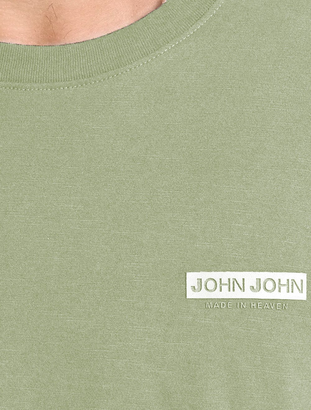 Camiseta John John Slim Fit Flame Verde Mescla
