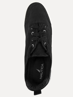 Tênis Nautica Masculino Denim Sailboat Logo Preto