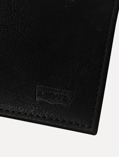 Carteira Levis Masculina Batwing Logo Flat Bifold Preta