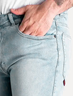 Calça Ellus Jeans Masculina Skinny First Blue 5 Pockets Azul Claro