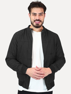 Jaqueta Dixen Masculina Sarja Forrada Zíper Frontal Preto