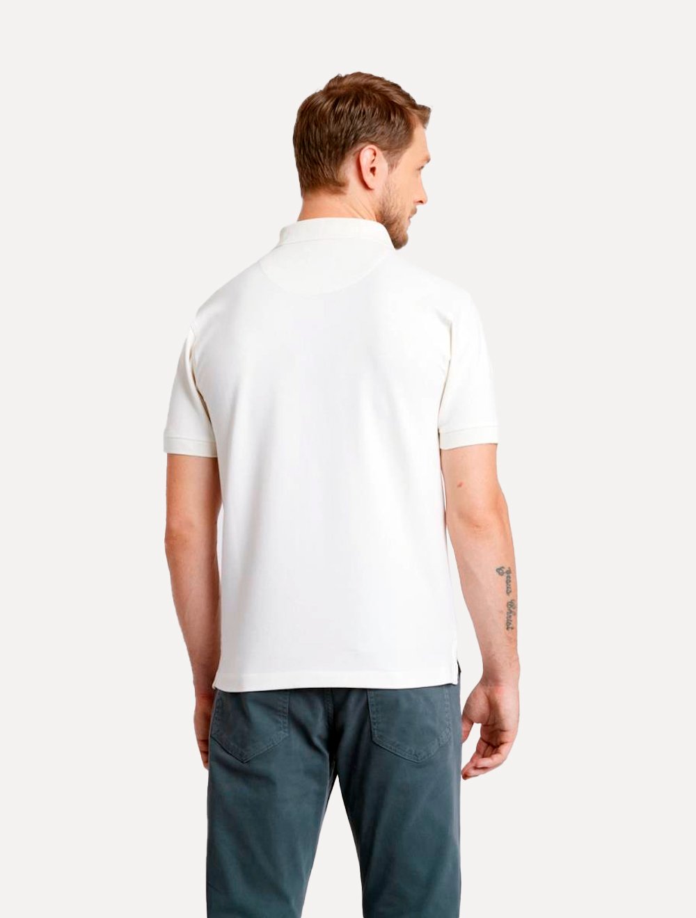Polo Aramis Masculina Piquet Colorfix Light Off-White