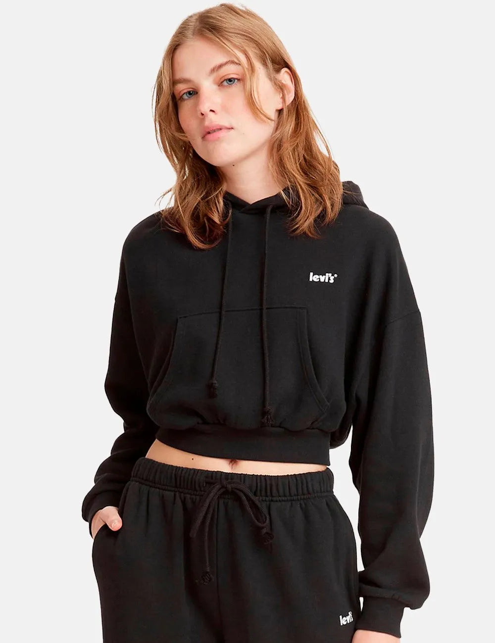 Moletom Levis Feminino Cropped Laundry Day Preto