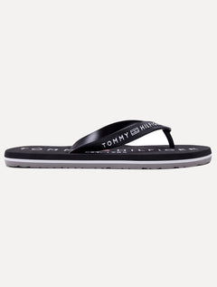 Chinelo Tommy Hilfiger Masculino Rubber Strip Simon 34R Cinza/Preto