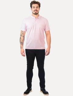 Polo Forum Masculina Piquet Basic Rosa Claro