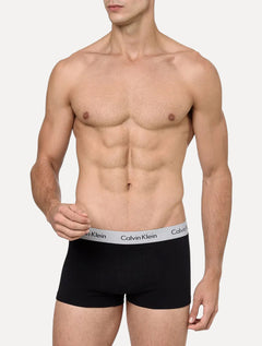 Cuecas Calvin Klein Low Rise Trunk Print Preta/ Branca/ Mescla Pack 3UN