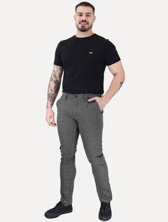 Calça Sergio K Masculina Alfaiataria Power Quadros Chumbo