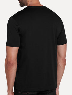 Camiseta Dudalina Masculina V-Neck Essential Gray Icon Preta