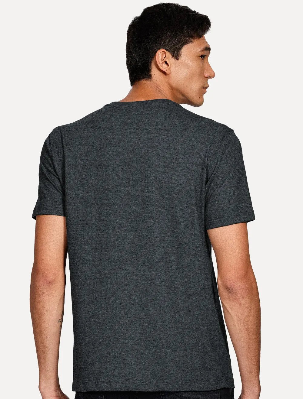Camiseta Aramis Masculina Basic Lisa Mono Icon Azul Marinho Mescla