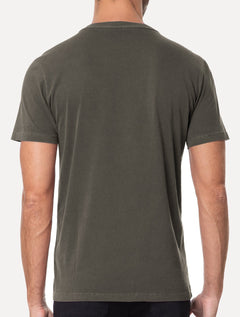 Camiseta Ellus Masculina Cotton Washed Origin. Script Grafite