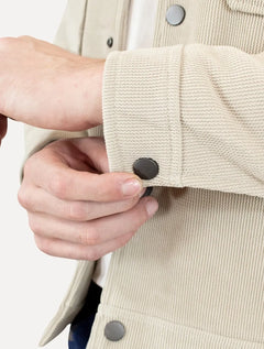 Jaqueta Dixen Masculina Cotelê Canelada Pockets Button Areia