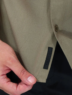 Camisa K&J Black Casual Linen Blend Caqui