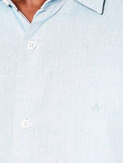 Camisa Aramis Masculina Slim Algodão Willis Azul Pastel