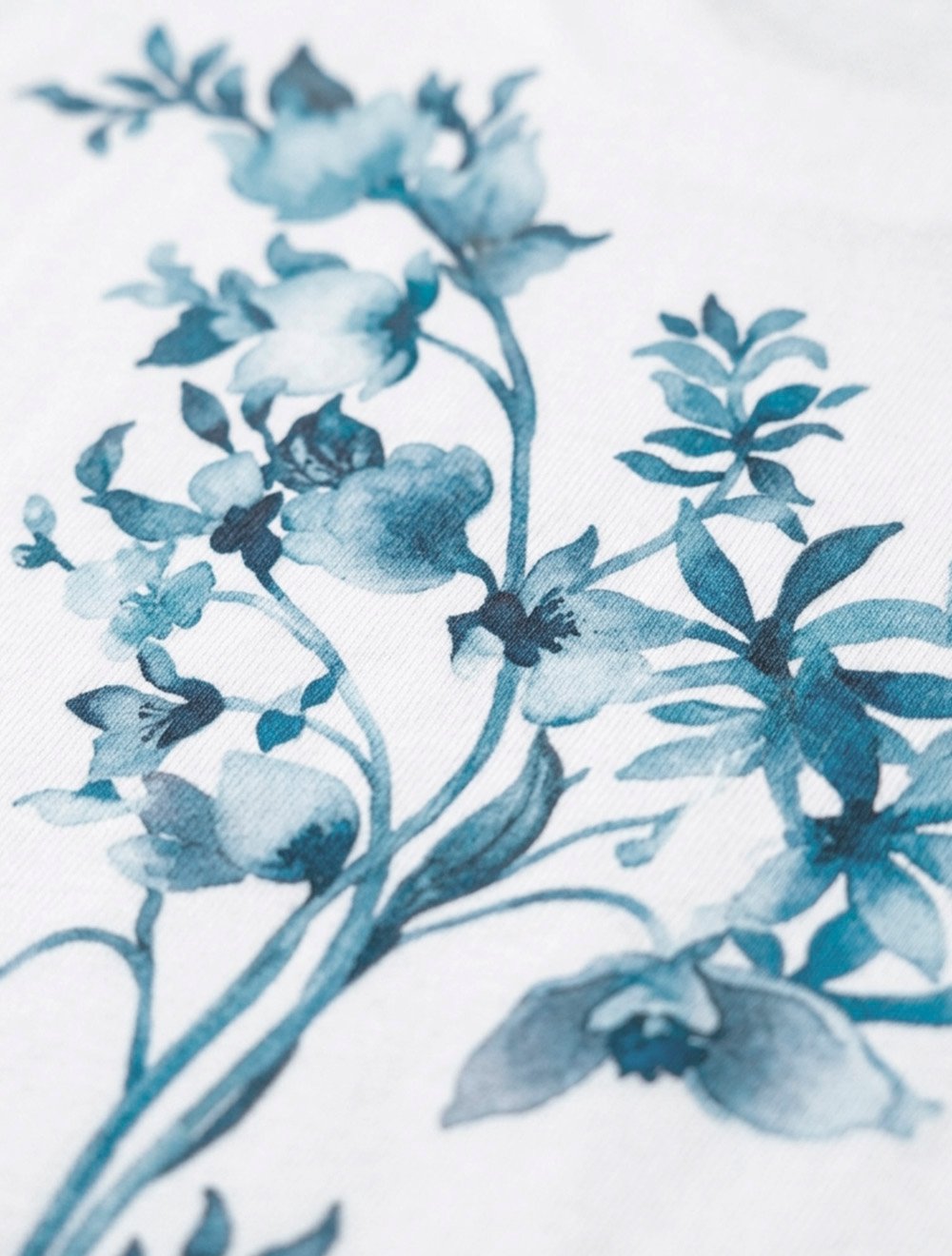 Camiseta Osklen Masculina Regular Vintage Floral Aquarela Branca