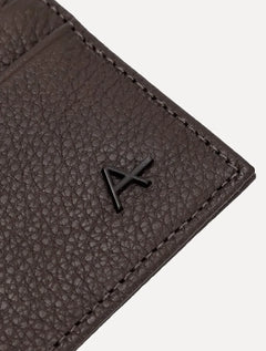 Carteira Aramis Masculina Porta-Cartão Couro Soft Marrom Café