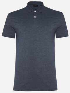 Polo Aramis Masculina Basic Piquet Mono Azul Marinho Mescla
