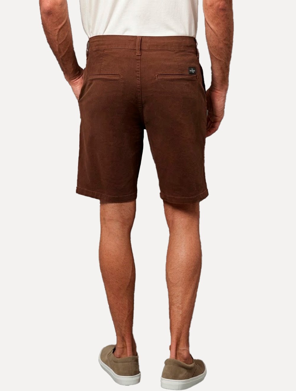 Bermuda Calvin Klein Jeans Masculina Chino Color Marrom