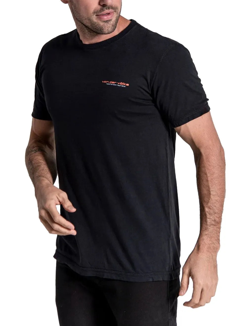 Camiseta Von der Volke Masculina Origineel Nederlandse Preta