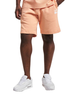 Bermuda Lacoste Moletom Masculina Embroidery Logo Laranja Claro