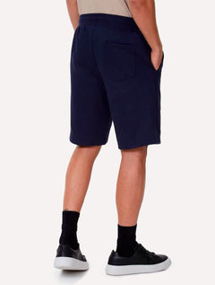 Bermuda John John Masculina Moletom Embossed Logo Azul Marinho