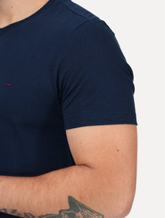 Camiseta Aramis Masculina Basic Lisa Dark Logo Azul Marinho