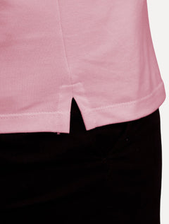 Polo Dudalina Piquet Essentials Cotton Basica Modal Rosa Claro