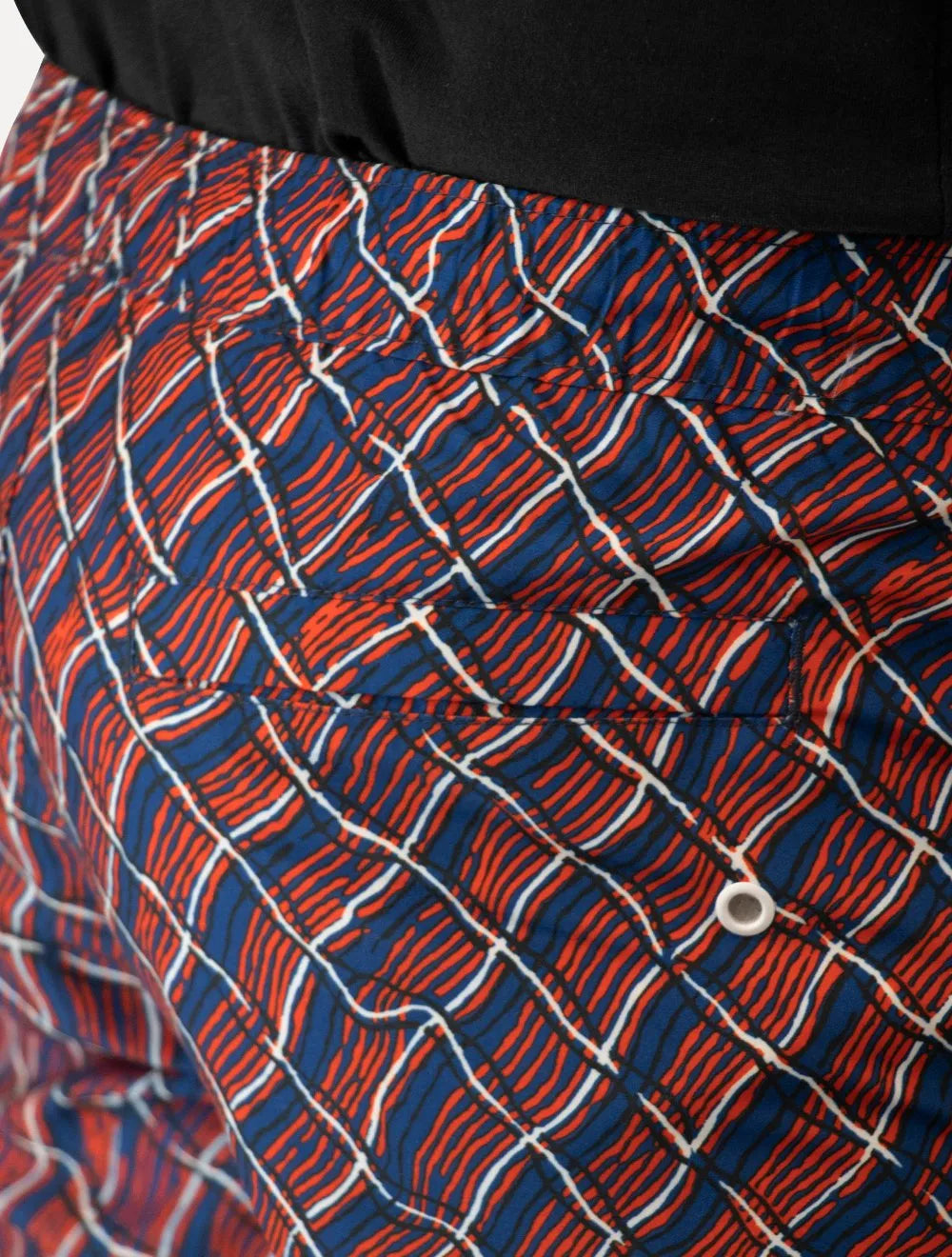 Short Original Penguin Masculino D'Água Abstract Print Vermelho/ Marinho